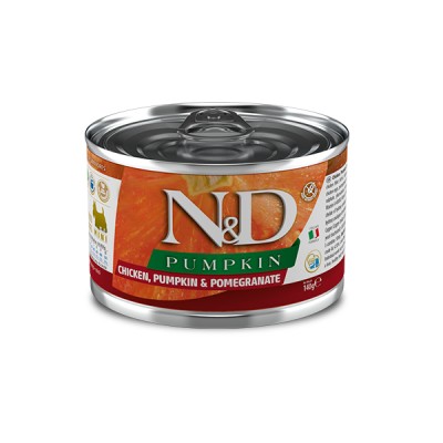 Вологий корм Farmina N&D Grain Pumpkin Chicken Adult Mini для собак дрібних порід, гарбуз/курка/гранат, (02314) 140 г