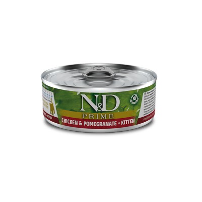 Влажный корм Farmina N&D Grain Free Prime Chicken Kitten для котят с курицей и гранатом, (02901) 70 г