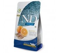 Беззерновий сухий корм Farmina N&D Ocean Herring&Orange Neutered для стерилізованих кішок з оселедцем та апельсином, (40152) 1.5 кг