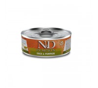 Влажный корм Farmina N&D Grain Free Pumpkin Duck Adult для кошек с тыквой и уткой, (02093) 70 г