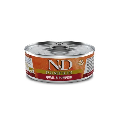 Влажный корм Farmina N&D Grain Free Pumpkin Quail Adult для кошек с тыквой и перепелом, (02116) 70 г