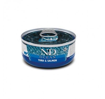 Влажный корм для кошек Farmina N&D Grain Free OCEAN TUNA AND SALMON тунец, лосось (02031) 70 г