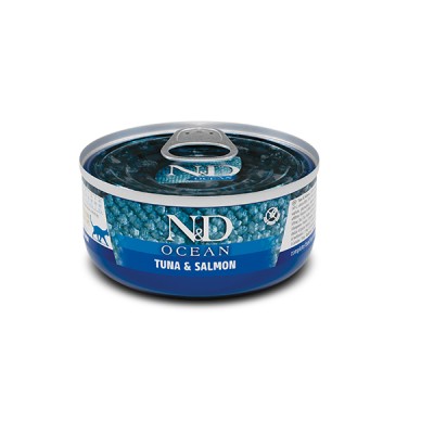 Влажный корм для кошек Farmina N&D Grain Free OCEAN TUNA AND SALMON тунец, лосось (02031) 70 г