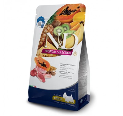 Низкозерновой сухой корм Farmina N&D TROPICAL SELECTION для взрослых собак мелких пород с ягненком и тропическими фруктами, (42323) 5 кг