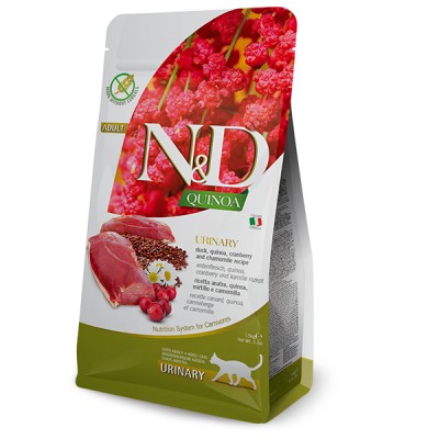 Сухий корм для кішок Farmina N&D Urinary, профілактика сечокам'яної хвороби з качкою, кіноа, журавлиною та ромашкою, (36971) 5 кг