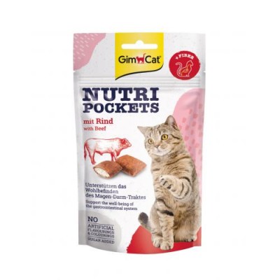 Вітамінне приладдя GimCat Nutri Pockets для кішок, яловичина, 60 г 419305/9213