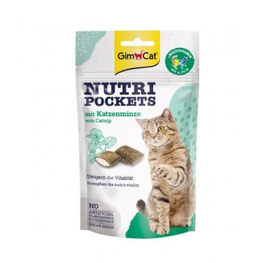 Вітамінні ласощі GimCat Nutri Pockets для котів, котяча м'ята та мультивітамін, 60