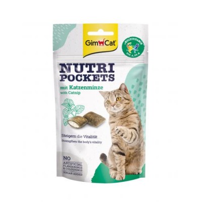 Вітамінні ласощі GimCat Nutri Pockets для котів, котяча м'ята та мультивітамін, 60