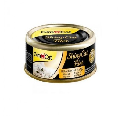 Вологий корм для кішок GimCat Shiny Cat Filet курка та манго 70г 412979/792