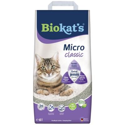 Наповнювач для котячого туалету Biokat's Micro Classic 6л 613918
