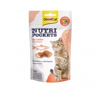 Вітамінні ласощі GimCat Nutri Pockets для кішок, лосось Омега 3+6 60г 419299/9206