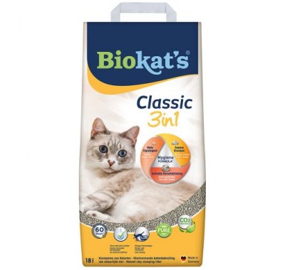 Наполнитель для кошачьего туалета Biokats CLASSIC (3in1) 18 л 613789