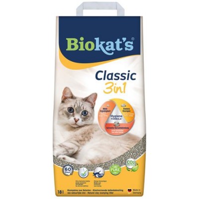 Наповнювач для котячого туалету Biokats CLASSIC (3in1) 18 л 613789