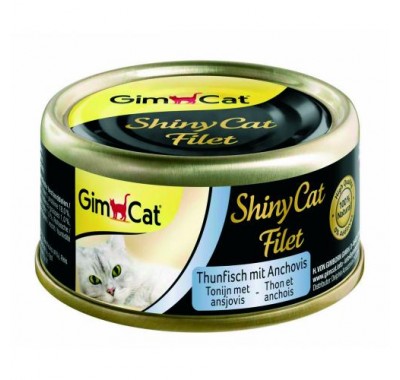 Вологий корм для котів Gim Shiny Cat Filet тунець та анчоус 70г 412924/761