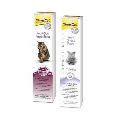 GimCat Набір паст: Malt-Soft Extra 50г + Паста Expert Line Anti-Stress 50г
