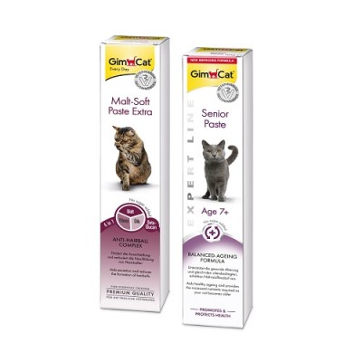 GimCat Набір паст: Malt-Soft Extra 50г + Паста Expert Line Senior 50г