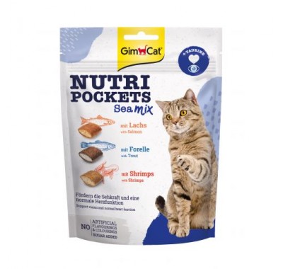 Вітамінні ласощі GimCat Nutri Pockets Морський мікс для кішок, 150 г 419268/9176