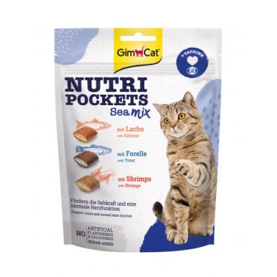 Вітамінні ласощі GimCat Nutri Pockets Морський мікс для кішок, 150 г 419268/9176