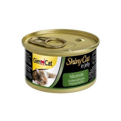 Вологий корм для котів GimCat Shiny Cat курка та трава 70г 413266