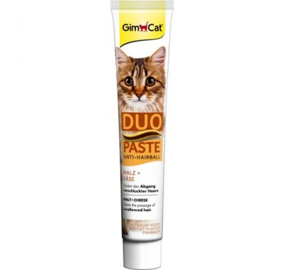 Паста для кішок GimCat DUO PASTE Anti-hairboll для виведення шерсті, сирна 50 г 427218