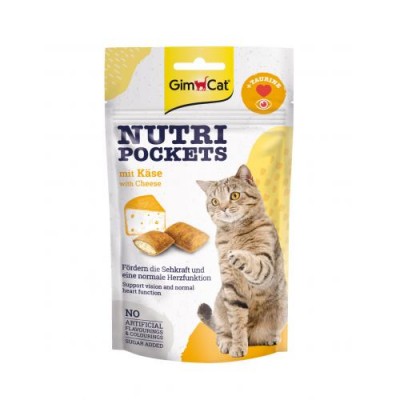 Вітамінні ласощі GimCat Nutri Pockets для кішок, сир з таурином, 60 г 419329/9237