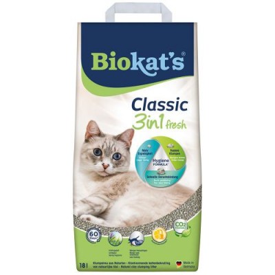 Наповнювач для котячого туалету Biokats FRESH (3in1) 18л 613796
