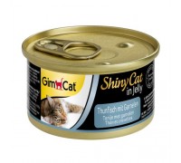 Вологий корм для котів Gim Shiny Cat тунець та креветка 70г 413099/297