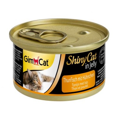 Вологий корм для котів Gim Shiny Cat тунець та курка 70г 413105/303