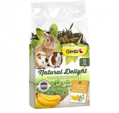 Ласощі для гризунів GimBi Natural Delight овес та банан 100г G210148