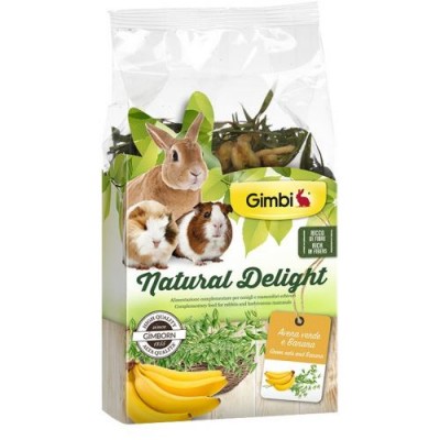 Ласощі для гризунів GimBi Natural Delight овес та банан 100г G210148