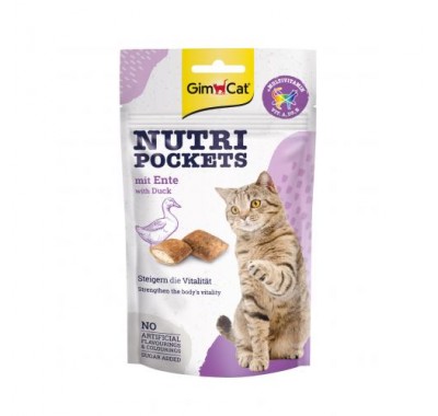 Вітамінні ласощі GimCat Nutri Pockets для кішок, качка та мультивітамін, 60 г 419312/9220