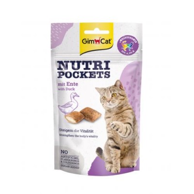 Вітамінні ласощі GimCat Nutri Pockets для кішок, качка та мультивітамін, 60 г 419312/9220