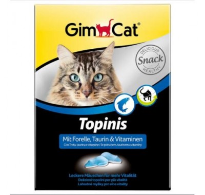 Ласощі для кішок GimCat TOPINIS форель д/покращені. обміну речовин (блакитний) 190 табл. 409764