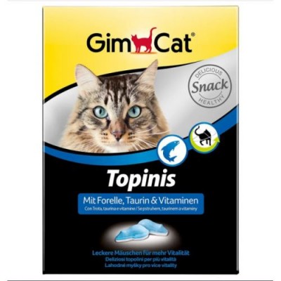 Ласощі для кішок GimCat TOPINIS форель д/покращені. обміну речовин (блакитний) 190 табл. 409764
