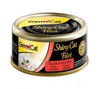 Вологий корм для кішок Gim Shiny Cat Filet тунець та лосось 70г 414324/201