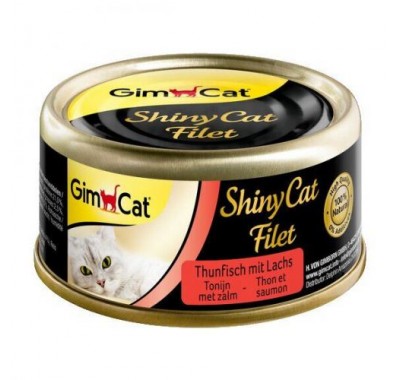 Вологий корм для кішок Gim Shiny Cat Filet тунець та лосось 70г 414324/201