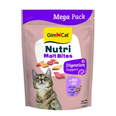 Вітаміні GimCat NUTRI MALT BITES для дорослих котів для виведення грудок шерсті з мальтом 425г 427348