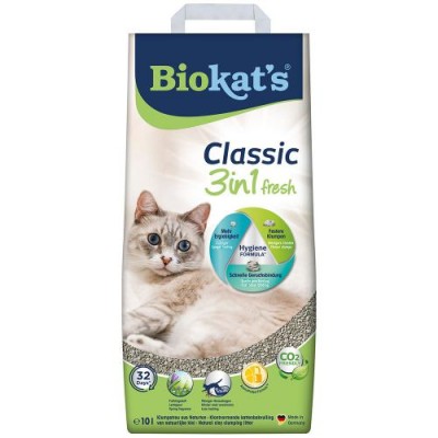 Наповнювач для котячого туалету Biokats CLASSIC (3in1) 10л 614212