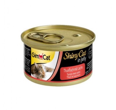 Вологий корм для котів Gim Shiny Cat тунець та лосось 70г 414317/195