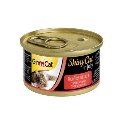 Вологий корм для котів Gim Shiny Cat тунець та лосось 70г 414317/195
