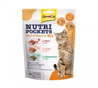 Вітамінні ласощі GimCat Nutri Pockets для кішок, мультивітамін мікс, 150 г 419251/0693