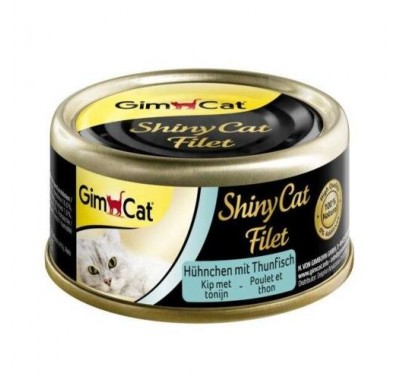 Вологий корм для котів GimCat Shiny Cat Filet курка та тунець 70г 414218/311