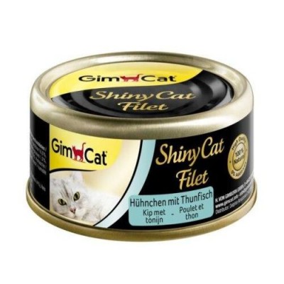 Вологий корм для котів GimCat Shiny Cat Filet курка та тунець 70г 414218/311