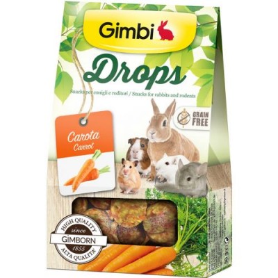 Ласощі для гризунів GimBi дропси з морквою 50г G201856