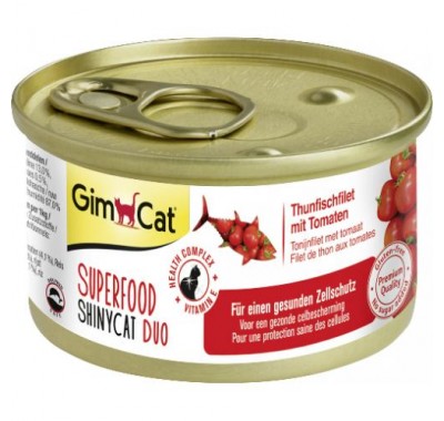 Gim Shiny Cat SUPERFOOD тунець та помідор 70г 414522/560