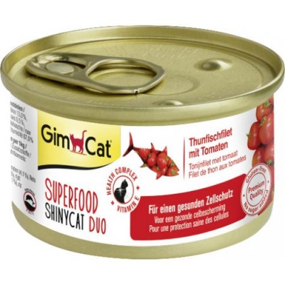 Gim Shiny Cat SUPERFOOD тунець та помідор 70г 414522/560