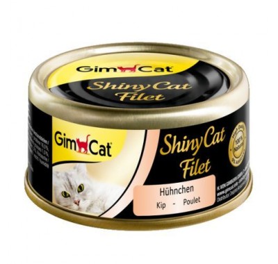 Вологий корм для кішок Gim Shiny Cat Filet курка 70г 413808/887