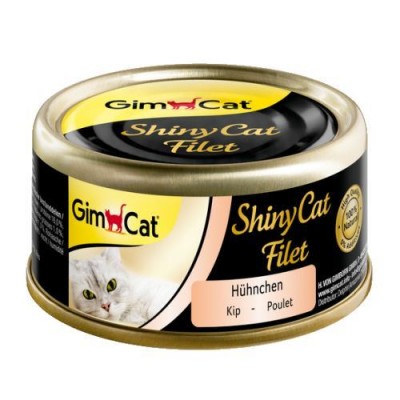 Вологий корм для кішок Gim Shiny Cat Filet курка 70г 413808/887