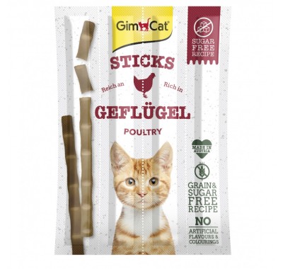 Ласощі GimCat для кішок, палички з м'ясом птиці, 4 шт по 5 г 420868/0806
