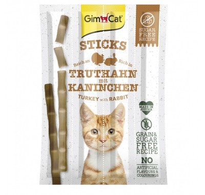 М'ясні палички GimCat для кішок, індичка та кролик, 4 шт 420905/530